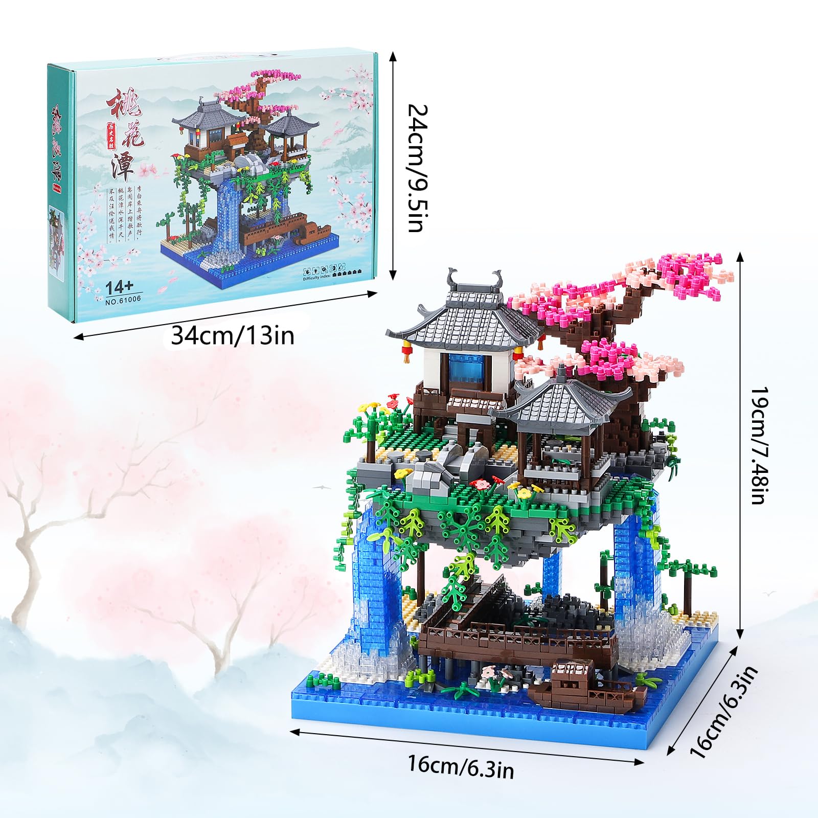 Amazon.com: CAXIMSY Cherry Blossom Bonsai Tree Building Block Sets